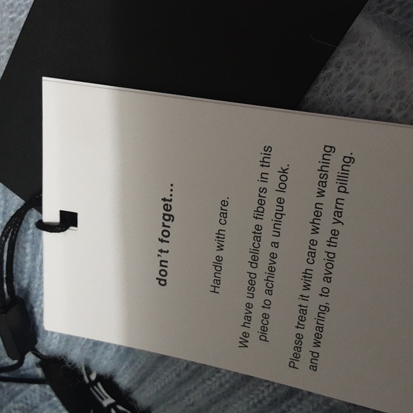 PIECES Abstracts Blue/Wht Cloud Jumper Sweater - Picture 6 of 9